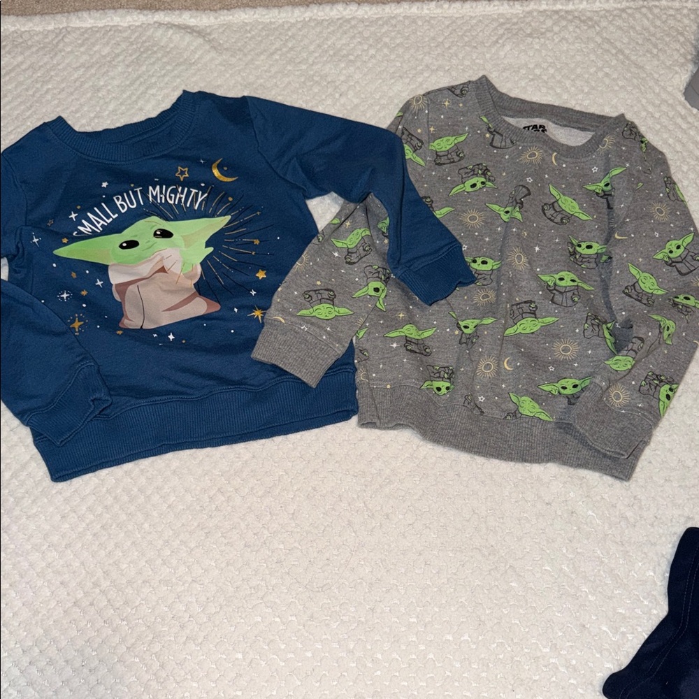 Star Wars Kids Sweatshirts - Blue and Gray with Green Accents